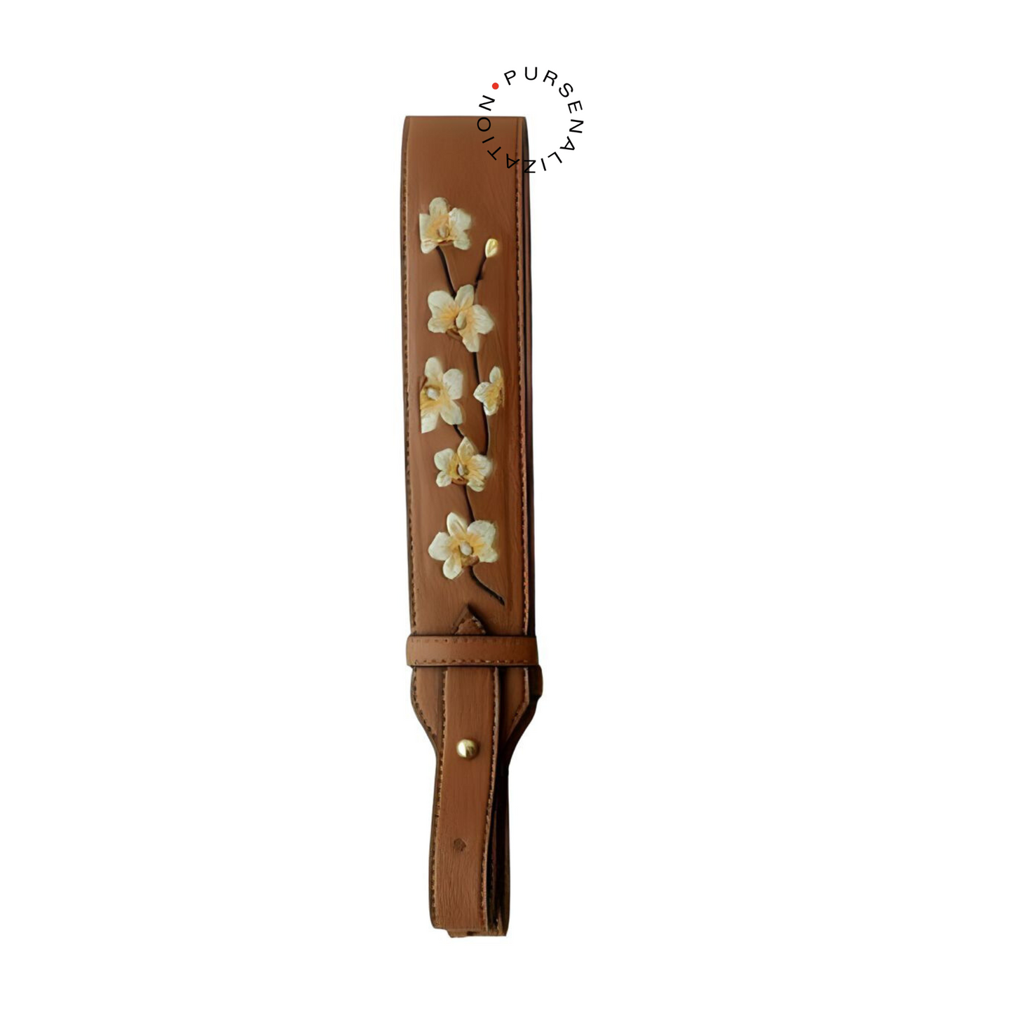 Embroidered Leather Strap for Handbags