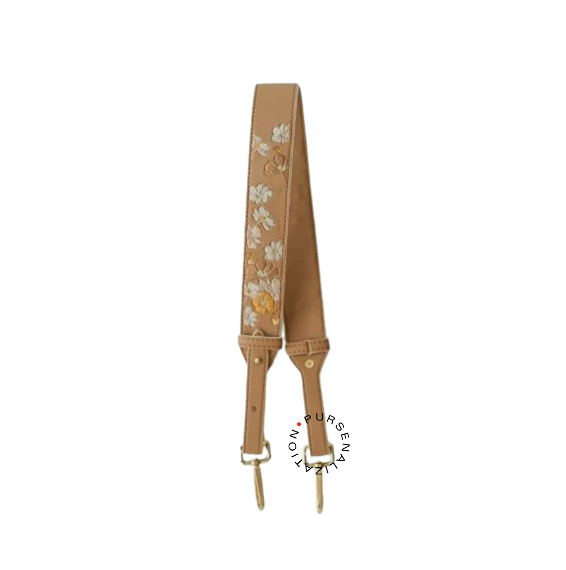 Embroidered Leather Strap for Handbags