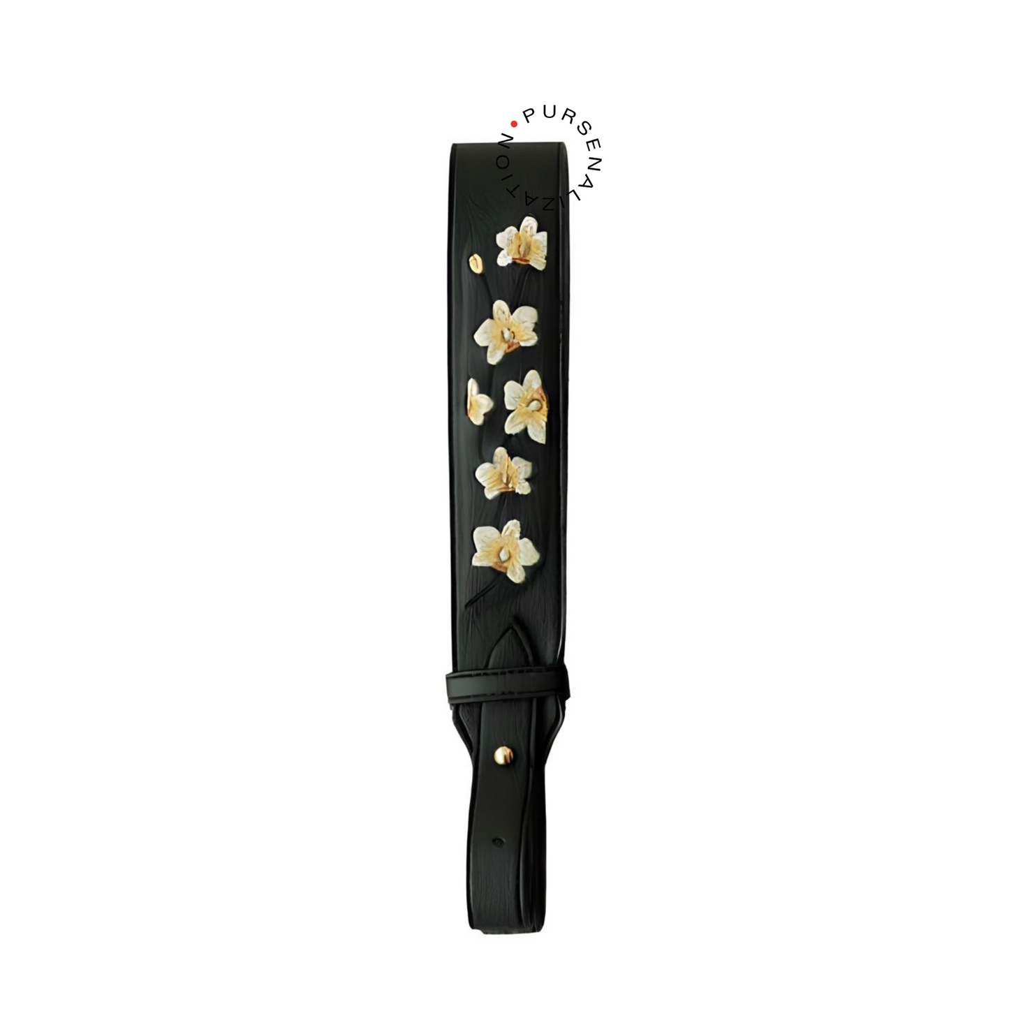 Embroidered Leather Strap for Handbags